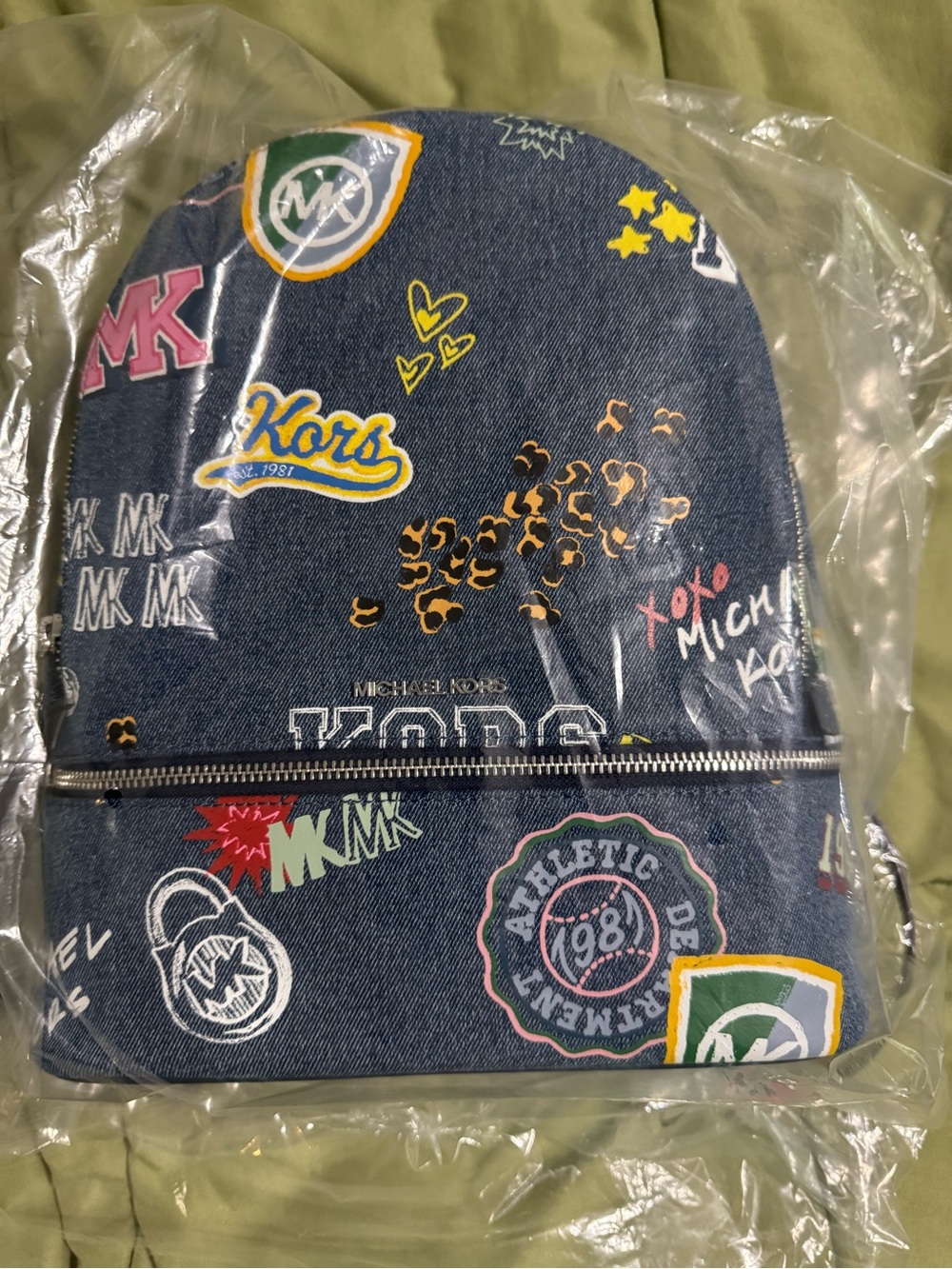 Michael Kors Denim Patch Backpack in Blue